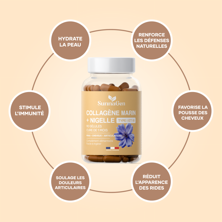 🌿 SunnaGen – Collagène Marin + Nigelle